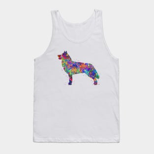 Siberian Husky dog watercolor Tank Top